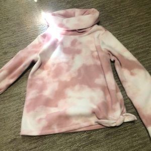 Pink and white old navy girls sweater